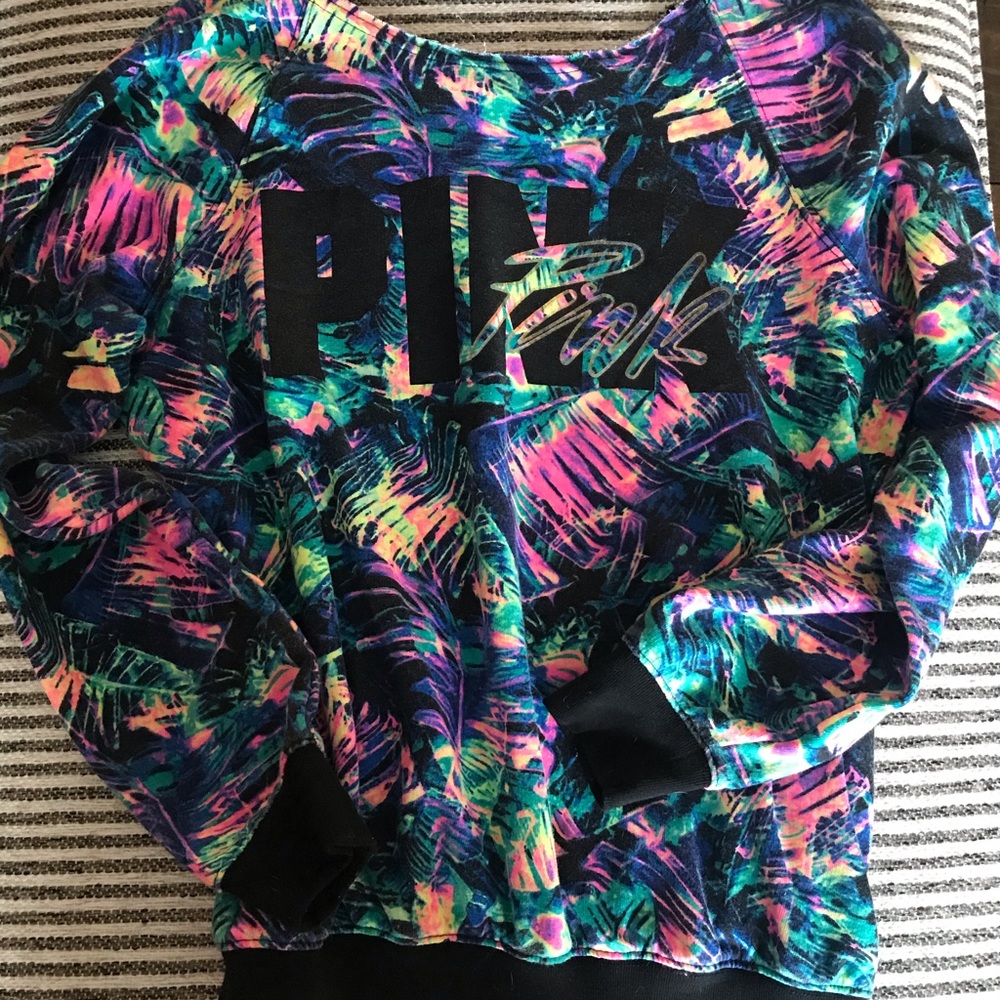 PINK tropical sweatshirt